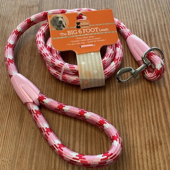 Dog Walker Company Big 6 Foot Leash Pink NWT - Picture 2 of 4